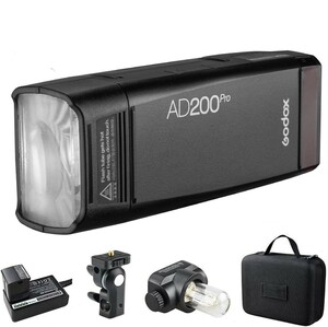 [Godox] AD200Pro フラッシュストロボ 無線制御 高速同期など Sony/Canon/Nikon/Olympus/Panasonic/Fujifilm/Pentax など対応 4052-00