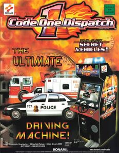 コナミ 緊急車両24時 Code One Dispatch アーケード チラシ カタログ パンフレット