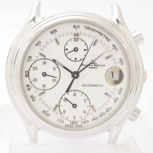 ボーム＆メルシエ ボーマチック クロノグラフ 6103 BM13283 BAUME&MERCIER 40石 デイト SS 自動巻 白文字盤 メンズ フェイス[1759749-ZB4