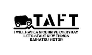 ステンシルステッカー『タフト☆TAFT☆あたらしいことを始めよう!!☆キャンプライフ』アウトドア☆ダイハツ☆世田谷ベース