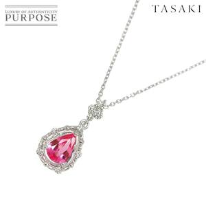 タサキ TASAKI サファイヤ 0.52ct ダイヤ 0.10ct ネックレス 45cm K18 WG ホワイトゴールド 750 田崎真珠 Necklace 90226608