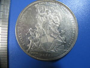 スイス 1881 フリブール射撃祭 5フラン銀貨 