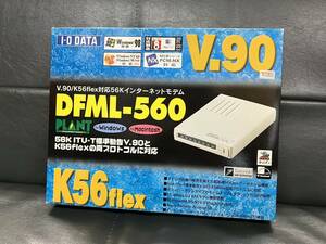 R6903B【デットストック/未使用】I-O DATA DFML-560 V.90、K56flex両対応Windows98&MacOS8対応外付け型56Kマニラ PC98-NX対応