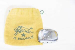 ☆IL BISONTE/ガスライター/シルバー/正規品/純正ケース付き/傷やスレ有☆