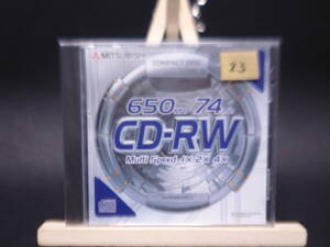 【新品未使用品】23.MITSUBISHI 　CD-RW　650MB/74min　1-4倍速対応　1枚　未開封・未使用　　★I2