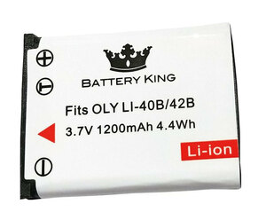 【送料無料】バッテリーキング オリンパス OLYMPUS LI-40B バッテリー 1200mAh 互換品