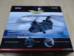 Corgi 1/72 AA34212 Boeing Chinook HC.Mk 1 Diecast ModelRAF No.7 Sqn, Beirut, Lebanon, 1983