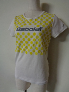 BABOLAT（バボラ） Logo Tシャツ（L）白 ドット