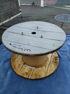 木製ドラム 直径67cm 高さ40cm ガーデニング BBQ ケーブルドラム 電線ドラム 愛知県豊橋市 mi5