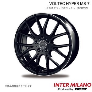 INTER MILANO/インターミラノ VOLTEC HYPER MS-7 ホイール 1本【22×9.0J 5-114.3 INSET38 グロスブラック/リムエッジポリッシュ】