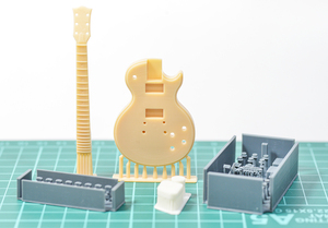 1/8　エレキギター（LPタイプ）3Dプリンタ出力未塗装キット　※レフティも製作可能　　ミニチュア　フィギュア　ドール　レスポールタイプ