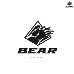 【BEAR MOUNTAIN】ベアーマウンテン★02★ダイカットステッカー★切抜きステッカー★5.0インチ★12.7cm