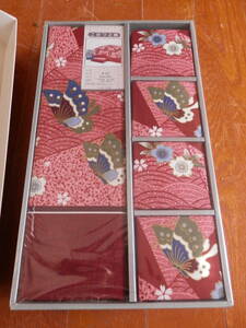 昭和レトロ　未使用　　和服の様な模様が美しいこたつ上掛/こたつカバー　日本製　200×200ｃｍ　　*0423