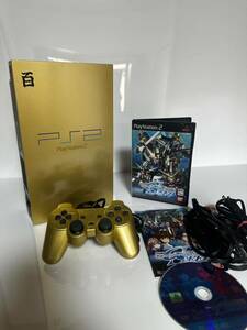  ★動作確認済★ SONY ソニー PlayStation2 SCPH-55000 GU SONY tプレイステーション2 PS2 プレステ2 百式 ゴールド