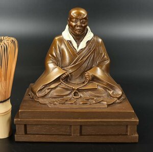 ◆親鸞聖人座像◆定価64800円◆蝋型青銅製◆高岡銅器◆仏像◆b719