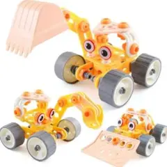 作業車 おもちゃ 知育玩具 組み立て DIY 車 パズル  ブルドーザー