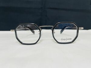 Yohji Yamamoto ヨウジ ヤマモト メガネフレーム YY1066 613 伊達眼鏡 未使用 美品 オクタゴン形 ブラック シルバー