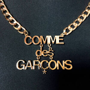 ロゴネックレス COMME des GARCONS チェーン ブリングネックレス コムデギャルソン Logo Bling Necklace Chain Gold ゴールド ペンダント