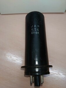 Joint Army&Navy RCA 5T4/VT114 直熱整流管中古です。実機、簡易テスターにて動作確認しました。WE274B,5U4G差し替え用、白箱になります。