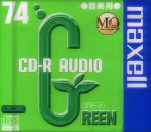 maxell 日立マクセル 音楽用CD-R GREEN 原産国 日本 非プリンタブル　未開封新品　CDRA74GN.1TP　１枚パック