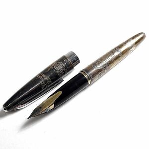 PILOT パイロット 日本製 Japan National Press Club H382 CUSTOM 14K 585 スターリングシルバー M字 万年筆 ヴィンテージ ▲004▼bus123gi