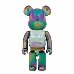 即発送可！新品未開封！BE@RBRICK MY FIRST B@BY CLEAR BLACK PLATED 1000%/ベアブリック