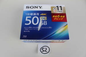 52 ソニー SONY 11BNR2VMPS6 [録画用BD-R 1回録画用 50GB 片面2層 DL 6倍速 11枚パック] 未使用 パッケージ痛み 動作未確認品