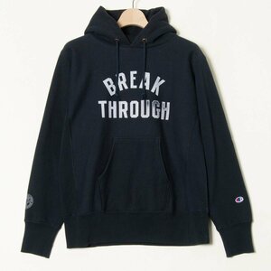 【1円スタート】NEIGHBORHOOD ネイバーフッド Champion チャンピオン 裏起毛スウェットパーカー フーディー 秋冬 ネイビー 紺 L メンズ