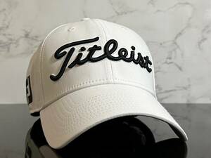【未使用品】74D★Titleist タイトリスト ゴルフ キャップ 帽子 CAP 上品で高級感のあるホワイトにシリーズロゴとFJロゴ♪《FREEサイズ》