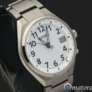 1円～◎美品◎CITIZEN シチズン アテッサ ダイレクトフライト スーパーチタニウム メンズ 電波ソーラー CB1120-50B H149◎