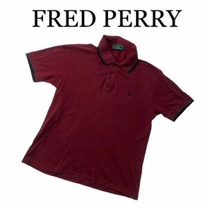 FRED PERRY フレッドペリー ポロシャツ 半袖 ワインレッド 