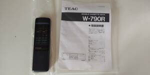 TEAC ティアック ダブルカセットデッキ W-790R用リモコン（未使用）と説明書