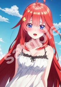 51 五等分の花嫁 中野五月　同人 ポスター A4 高画質印刷 美少女 アニメ イラスト AIアート 高品質　