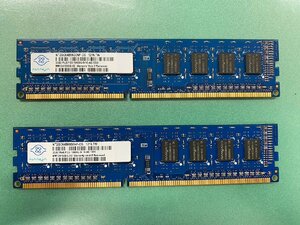 NANYA NT2GC64B88G0NF-CG PC3-10600U-9-10-A0 DDR3 DIMM 2GB 2枚 デスクトップ用メモリ 中古Cランク 動作検証済み