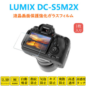 LUMIX DC-S5M2X 保護フィルム 液晶保護 強化ガラスフィルム 自動吸着 指紋防止 画面保護 シートシール スクリーンプロテクター 2.5Dラウン