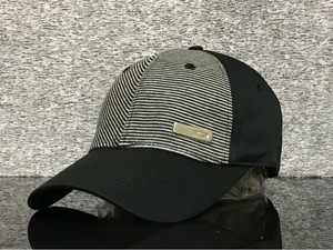 【未使用品】63D クール★OAKLEY オークリー キャップ 帽子CAP クールなシマ柄とブラックの伸縮素材にメタルピン《伸縮前59㎝～62㎝位迄》