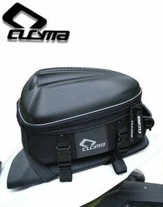 ☆CUCYMA バイク用 ハードシェル シートバッグ 撥水 汎用 脱着 持ち運び可能 PU製 カーボン調 在庫有り キャンプ ツーリング 拡張機能付