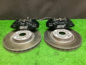 インプレッサ　ワゴン　WRX STi　GRF　後期　純正　brembo　4POT　フロント　キャリパー　スリットローター　左右　GRB