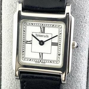 【1円〜】Tiffany & Co. ティファニー 腕時計 レディース ホワイト文字盤 ローマン スクエア 可動品