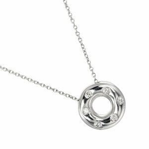 ティファニー TIFFANY&Co. ドッツ サークル ネックレス Pt950プラチナ ダイヤモンド 約7.12g【I112223152】中古