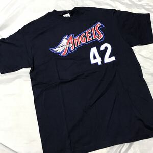 MLB エンゼルス 旧デザイン 半袖Tシャツ 背番号42 モーボーン ベースボール メジャーリーグ ウェア 永久欠番 メンズ　Lサイズ