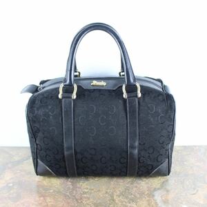 OLD CELINE CARRIAGE LOGO MACADAM PATTERNED BOSTON BAG MADE IN ITALY/オールドセリーヌ馬車ロゴマカダム柄ボストンバッグ