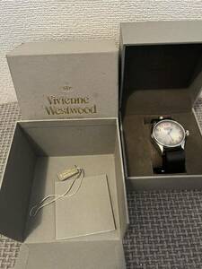 美品 Vivienne Westwood 腕時計 ヴィヴィアン ウエストウッド レザー 本革 黒