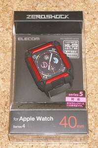 ★新品★ELECOM Apple Watch series 4/5/6/SE 40mm ZEROSHOCK ゼロショックケース レッド