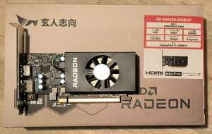 玄人志向 Radeon RX 6400 搭載 ロープロファイル対応 グラフィックボード ( RD-RX6400-E4GB/LP ・ ４GB GDDR6 ・ PCIe )