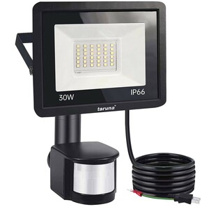 【即納】 4台 センサーライト 30W LED投光器 人感センサー コンセント式 IP66 昼光色 6500K 3200LM 100V適用 作業灯 防犯ライト GYT-B-03