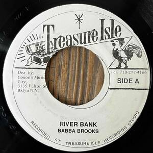 ★鉄板/名曲！【Baba Brooks - River Bank (Part 2) / Justin Hinds & The Dominoes - Over The River】7inch Treasure Isle US Reissue