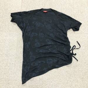 【ヴィヴィアンウエストウッド】本物 Vivienne Westwood REDLABEL 半袖Tシャツ チュニック オーブ総柄 サイズ1 トップス 女性用 レディース