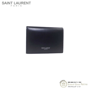 サンローラン （SAINT LAURENT） クラシックサンローラン ビジネス カードケース スムースレザー 名刺入れ 469338 ブラック（美品）中古