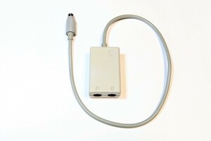 ★Apple／OldMac用 純正 「LocalTalkアダプタ」AppleTalk Mini DIN8 から DUAL MINI DIN 3 ピン Apple シリアル ケーブル レトロ周辺機器